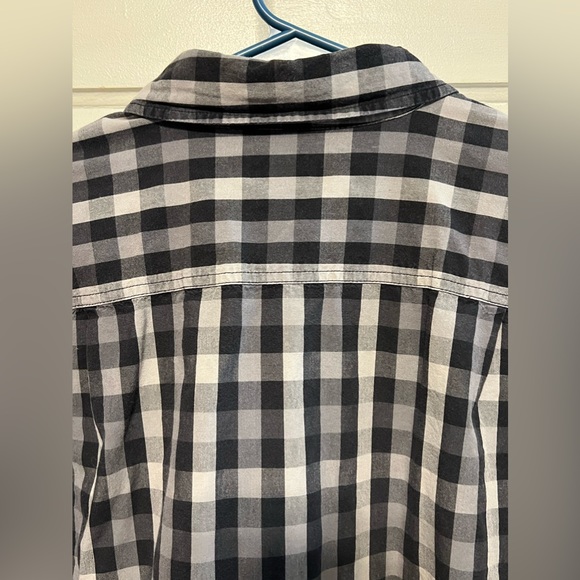 Carhartt Men’s Button Up Grey Charcoal Plaid Long Sleeve Button Up Shirt M - Picture 6 of 6